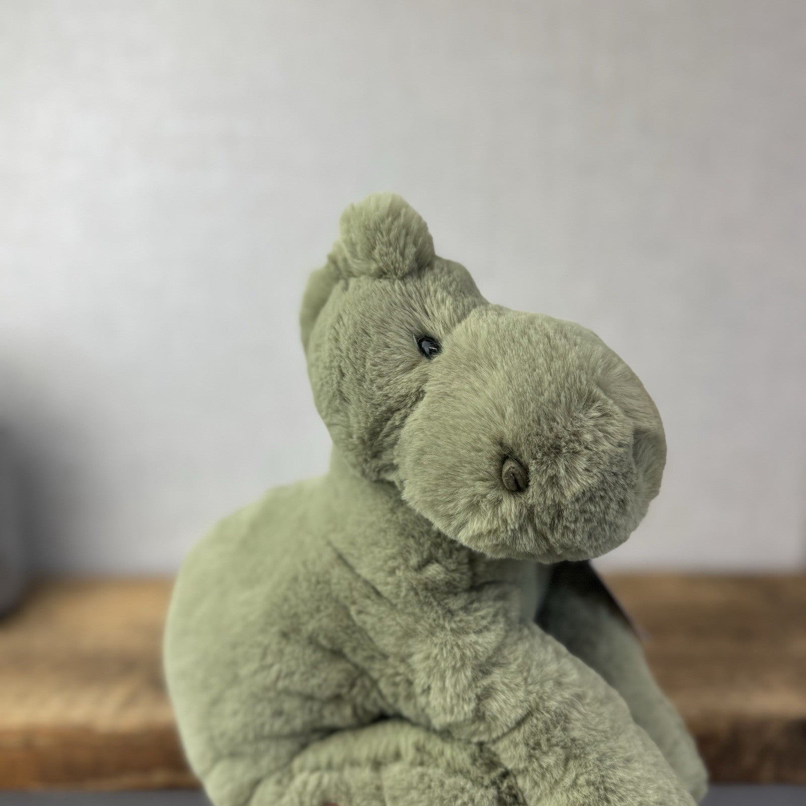 Jellycat Medium Huggady Dinosaur- Floppy Green Dino Soft Toy Retired 10" (#3)