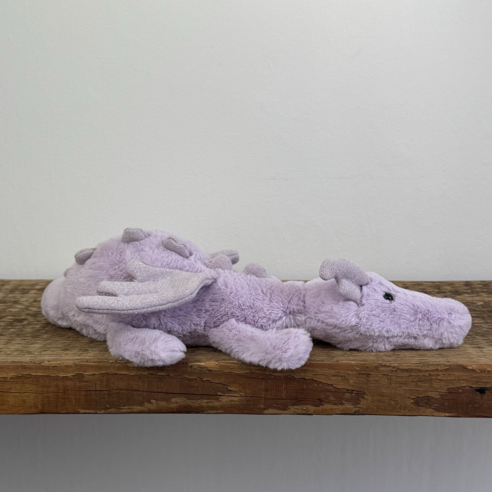 Jellycat Little Lavender Dragon - Light Purple Dragon Beanie Soft Toy 11"