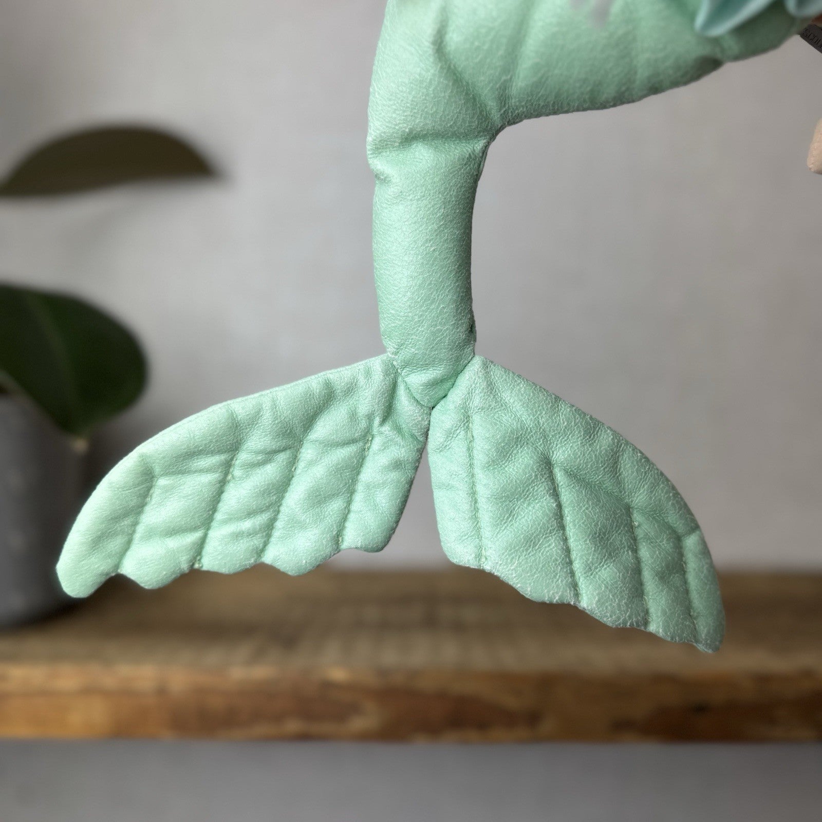 Jellycat London Maddie Shellbelle Mermaid Plush Doll Vinyl Green Tail Rare 16"