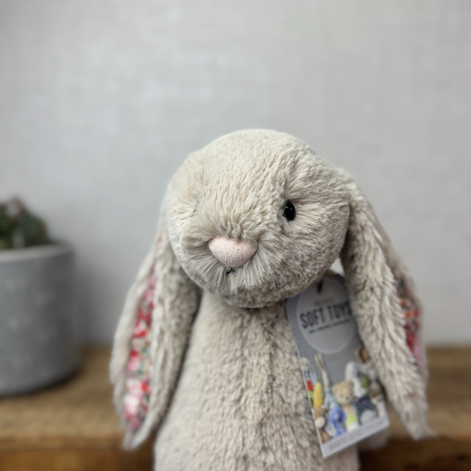 Jellycat Medium Bashful Beige Posy Blossom Bunny - Beige Bunny Floral 12”