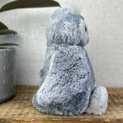 Jellycat Bashful Owl Forest Folk Oak Owl Retired Grey/Silver Woodland Owl 12"