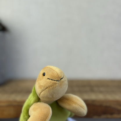 Jellycat Small CeeCee Turtle - Small Green Velour Turtle Beanie retired 6” (#2)