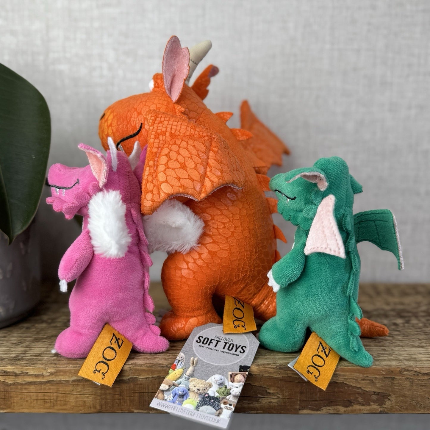 Aurora Zog Dragon And Friends - Julia Donaldson Book Plush Soft Toy Bundle X3