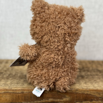 Jellycat Little Bear - Retired Brown Bear Curly Hair Beanie Soft Toy 7" 