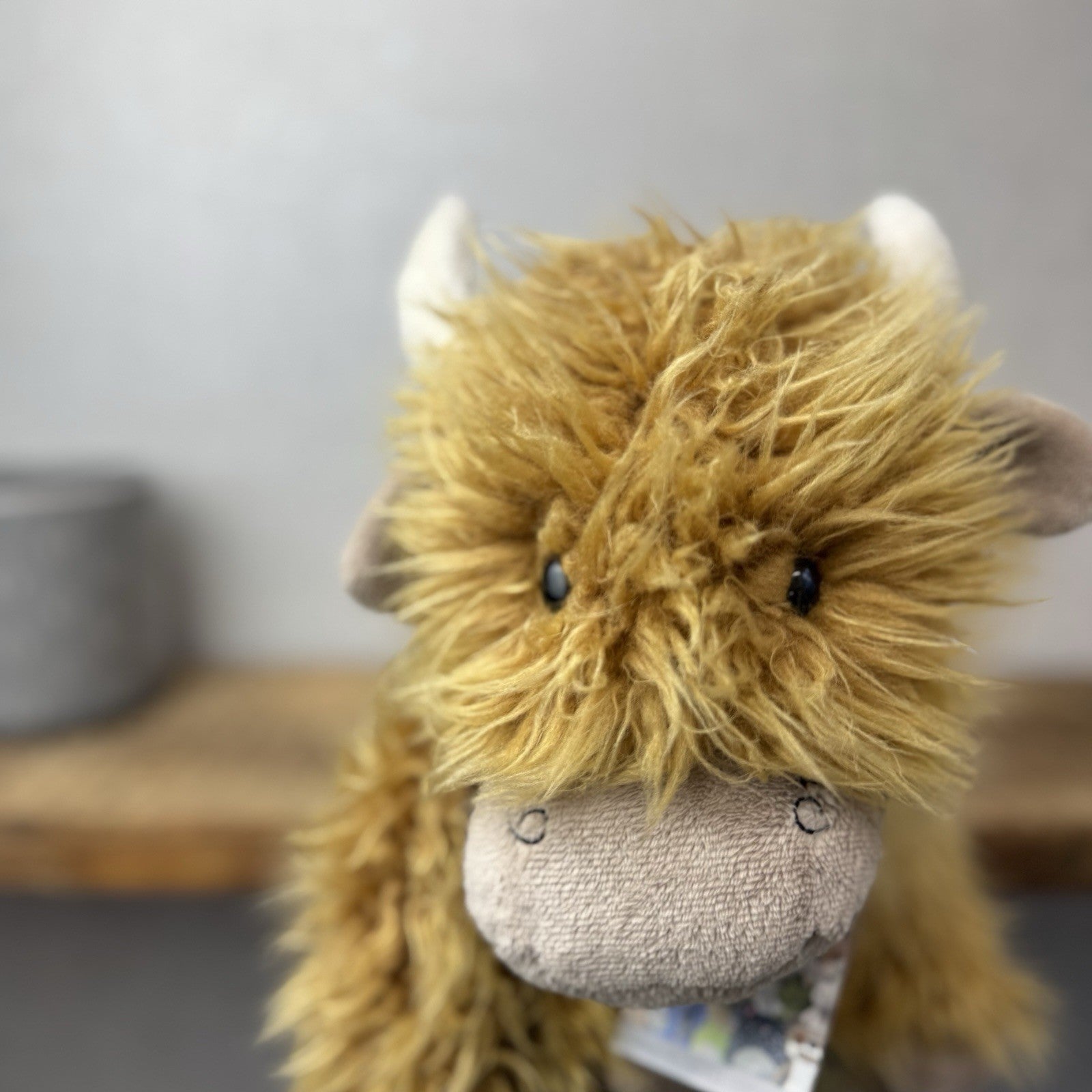 Jellycat Medium Truffles Highland Cow - Special Edition Truffles Curly Hair 14”