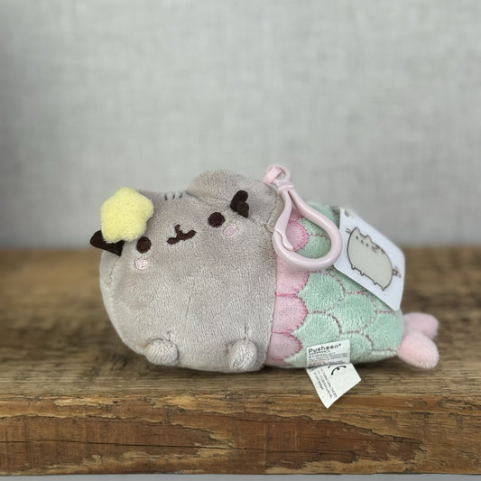 Gund Pusheen Cat - Mercat Mini Plush Bag Charm Clip Collectible With Tag 5"