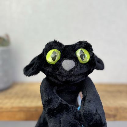 Manhattan Toy Lanky Cats Ziggy - Black Floppy Kitten Soft Toy With Tags 13”