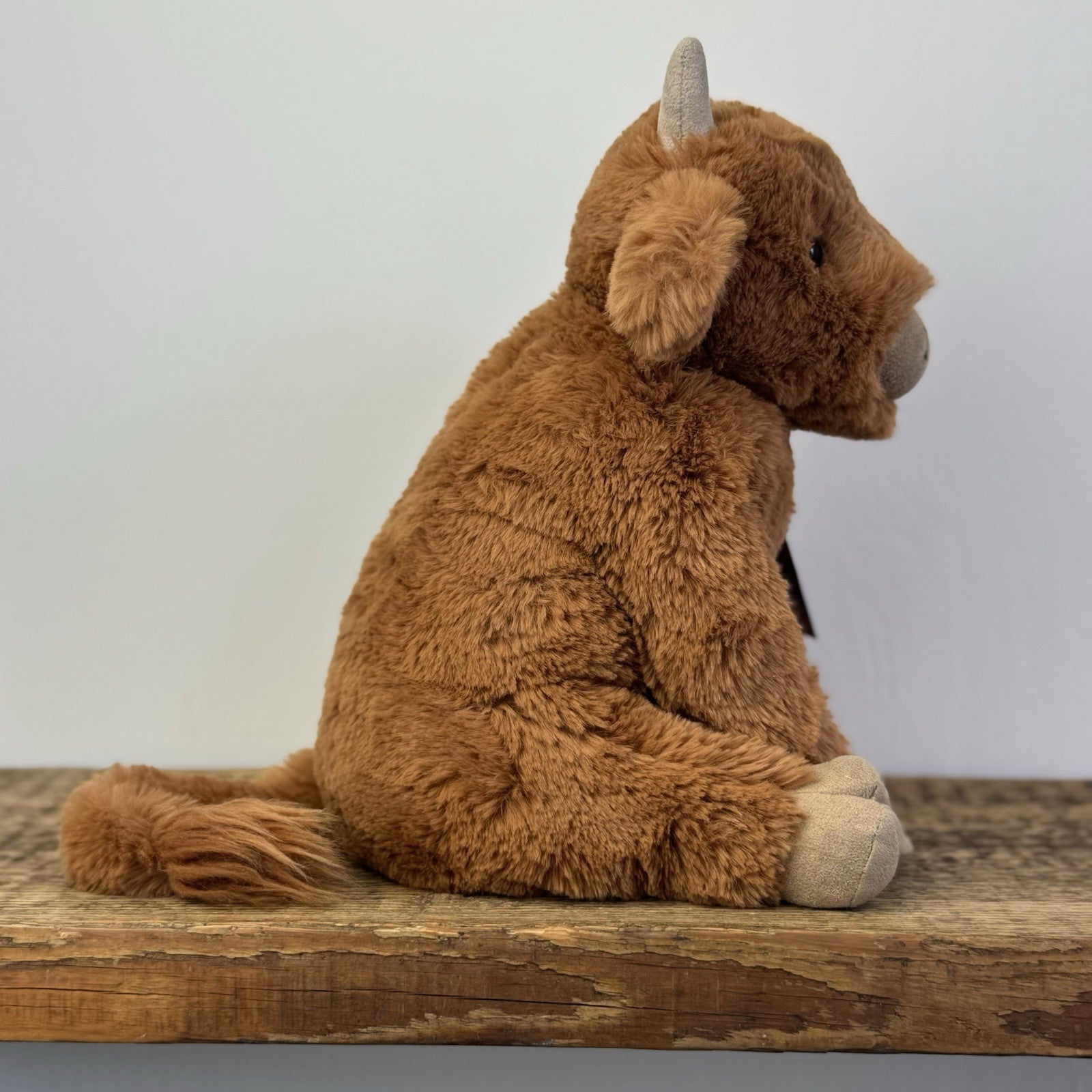 Jellycat Medium Callie Cow - Medium Brown Highland Cow Rare Retired 