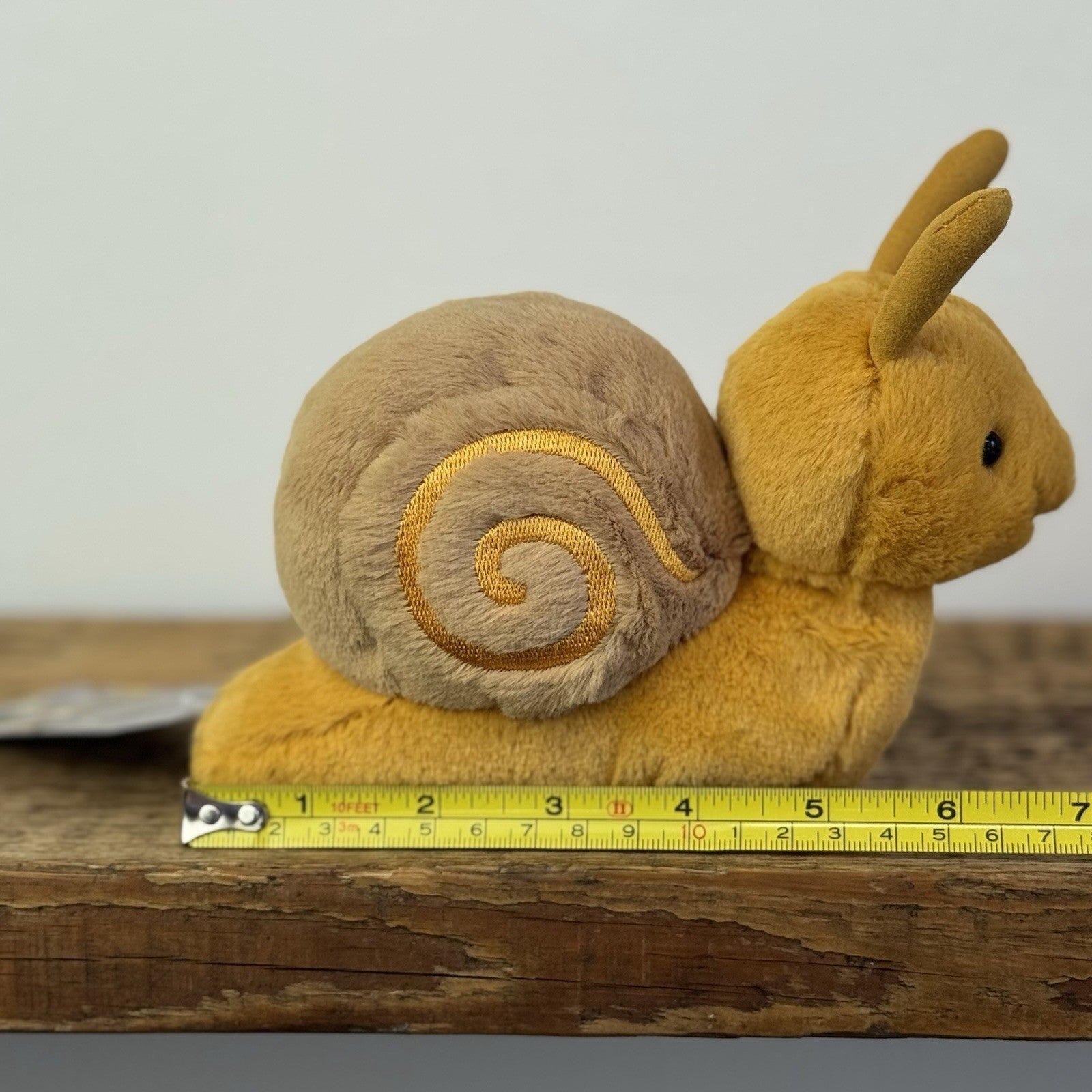 Jellycat Sandy Snail - Retired Small Yellow Snail Soft Toy Beanie Rare 6"