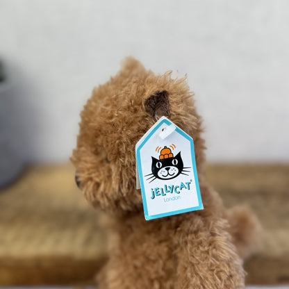 Jellycat Medium Cinnamon Bear - Brown Fuzzy Bear Beanie Retired Rare With Tags