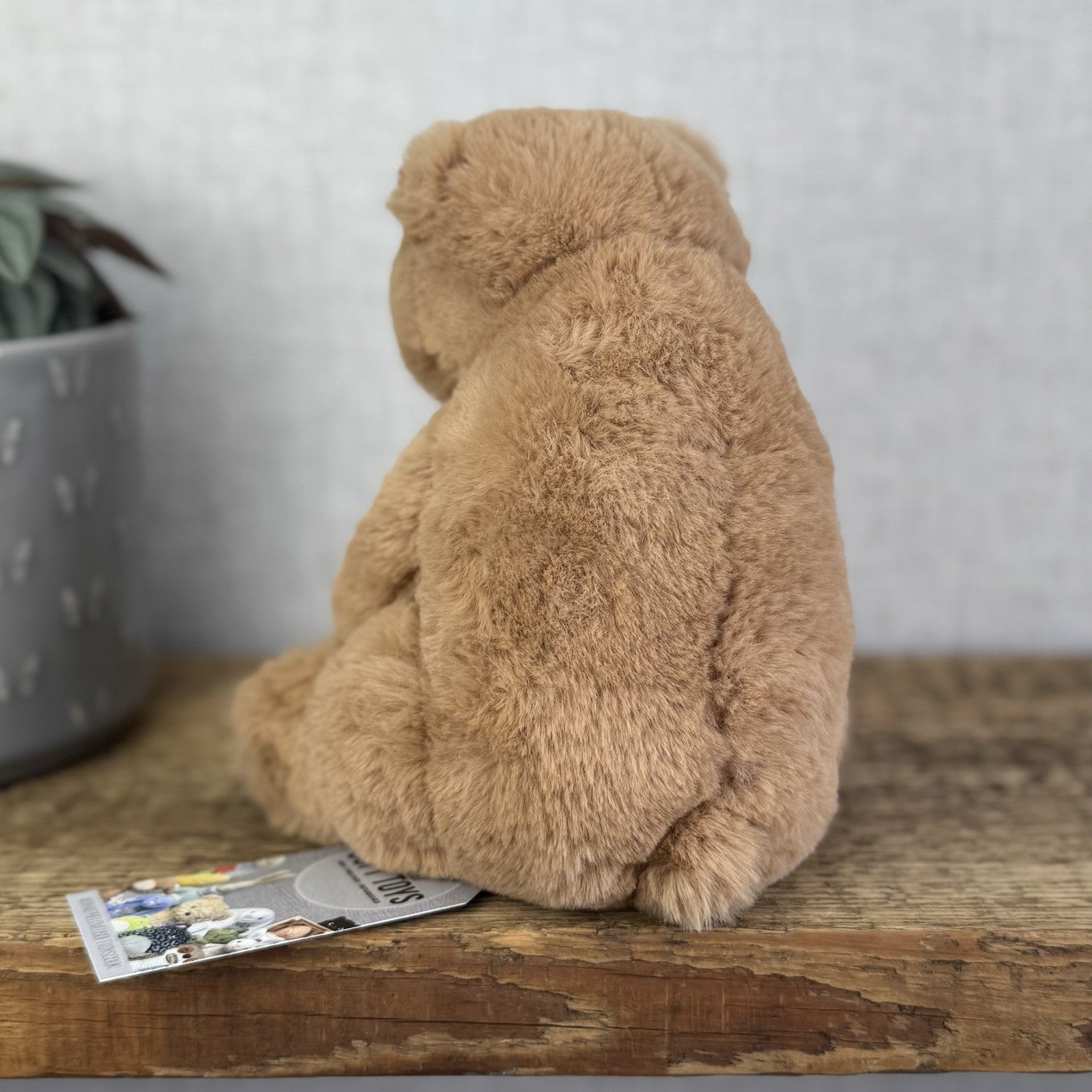 Jellycat Small Cecil Bear - Small Sitting Brown Retired Jellycat Bear - Small 8"