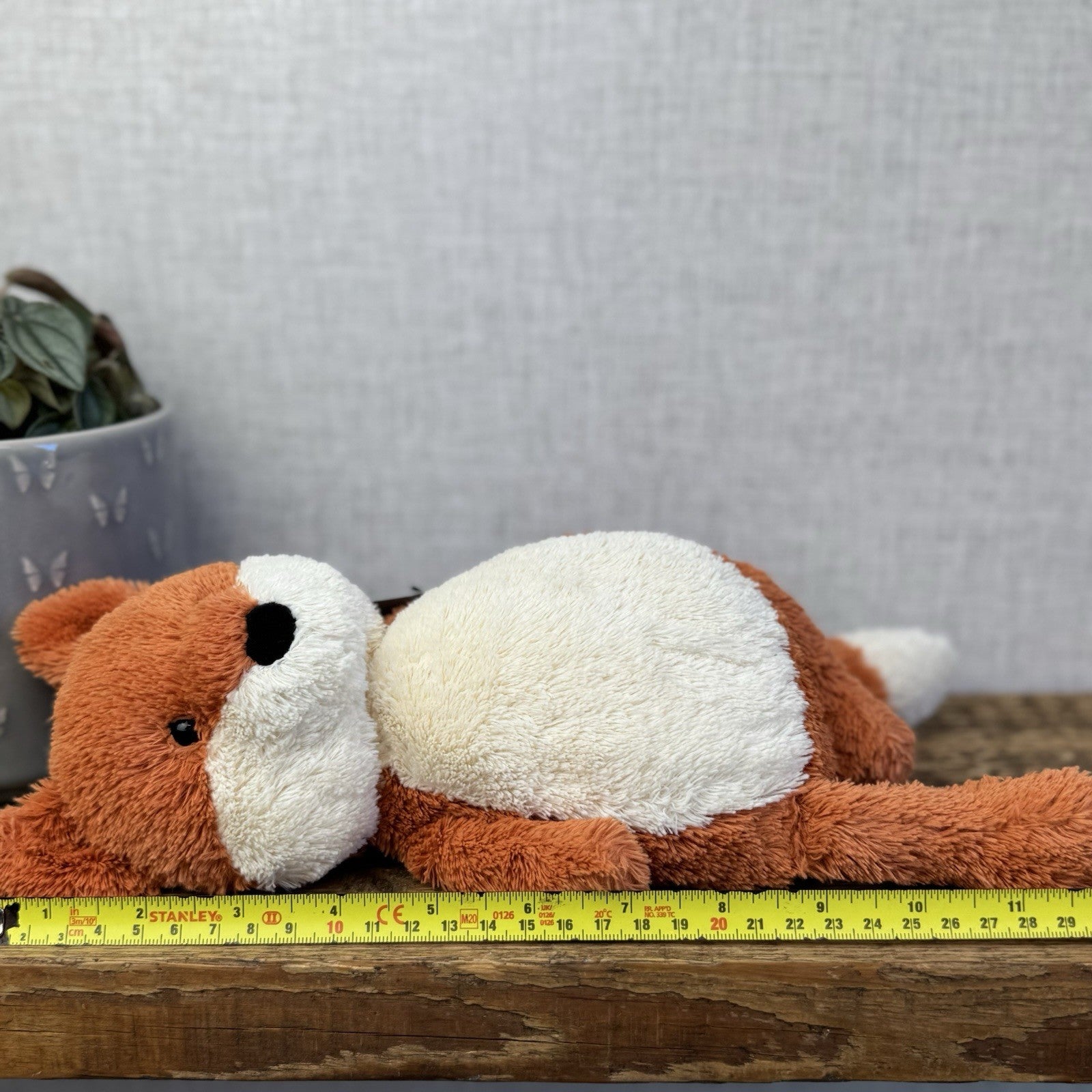 Jellycat Peanut Fox - Medium Peanut Scruffy Small Chubby Red Fox Beanie 12"