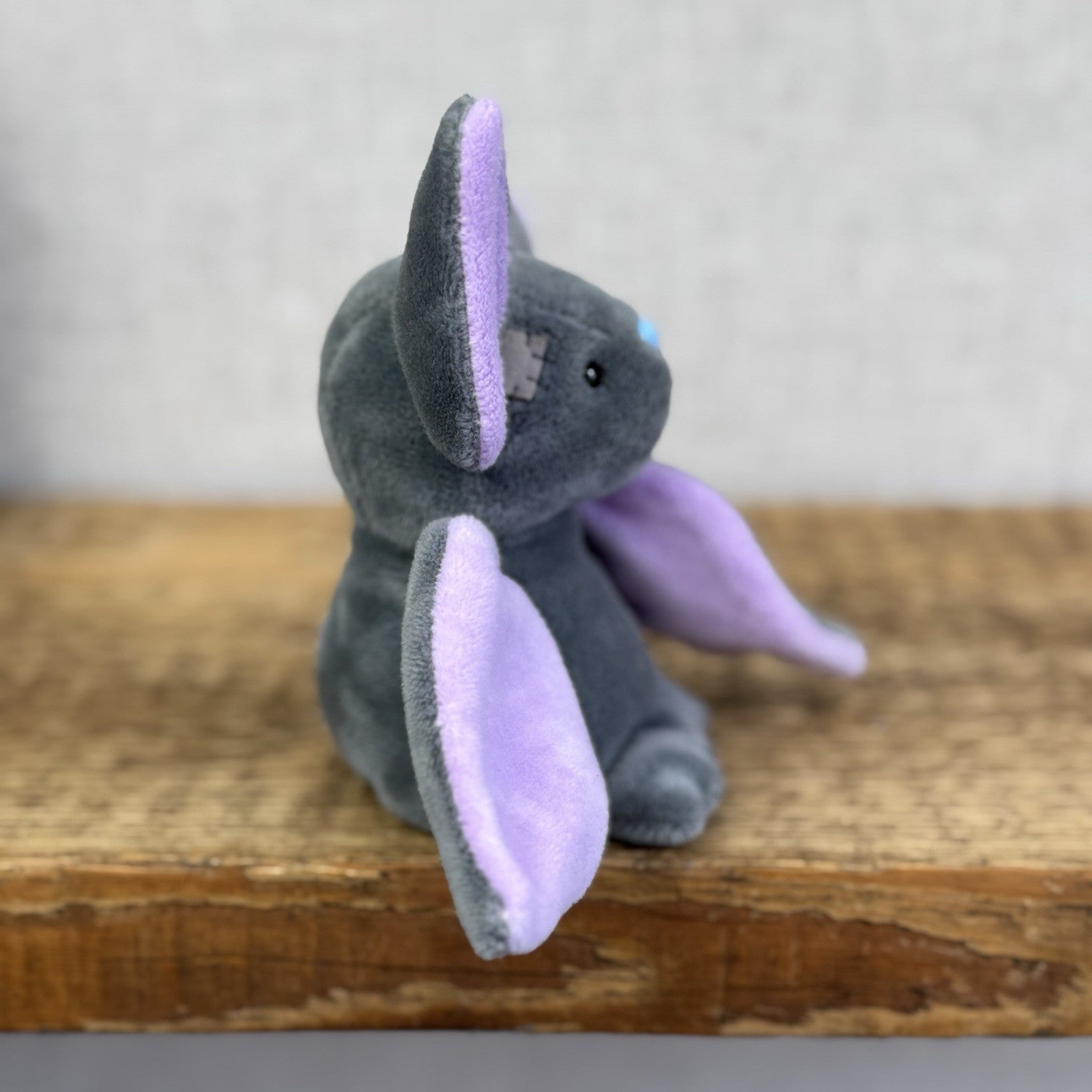 Blue Nose Friends Flit The Bat - Tagged Mini Bat Beanie Plush Halloween Purple