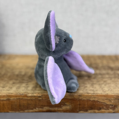 Blue Nose Friends Flit The Bat - Tagged Mini Bat Beanie Plush Halloween Purple