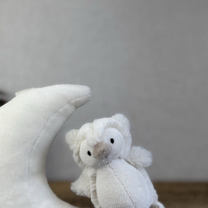Jellycat Snowy Owl Musical Pull - Baby Owl Musical Toy Pram Pushchair Lullaby