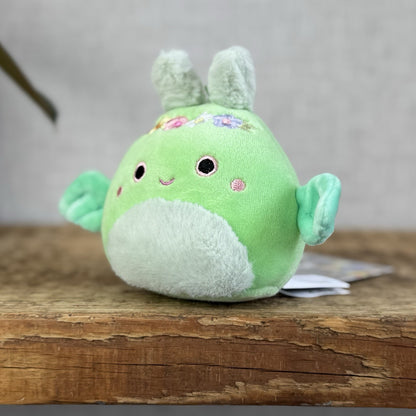 Squishmallows Tove The Mothman Clip / Keyring Squish Green Fluffy Cute 3.5”
