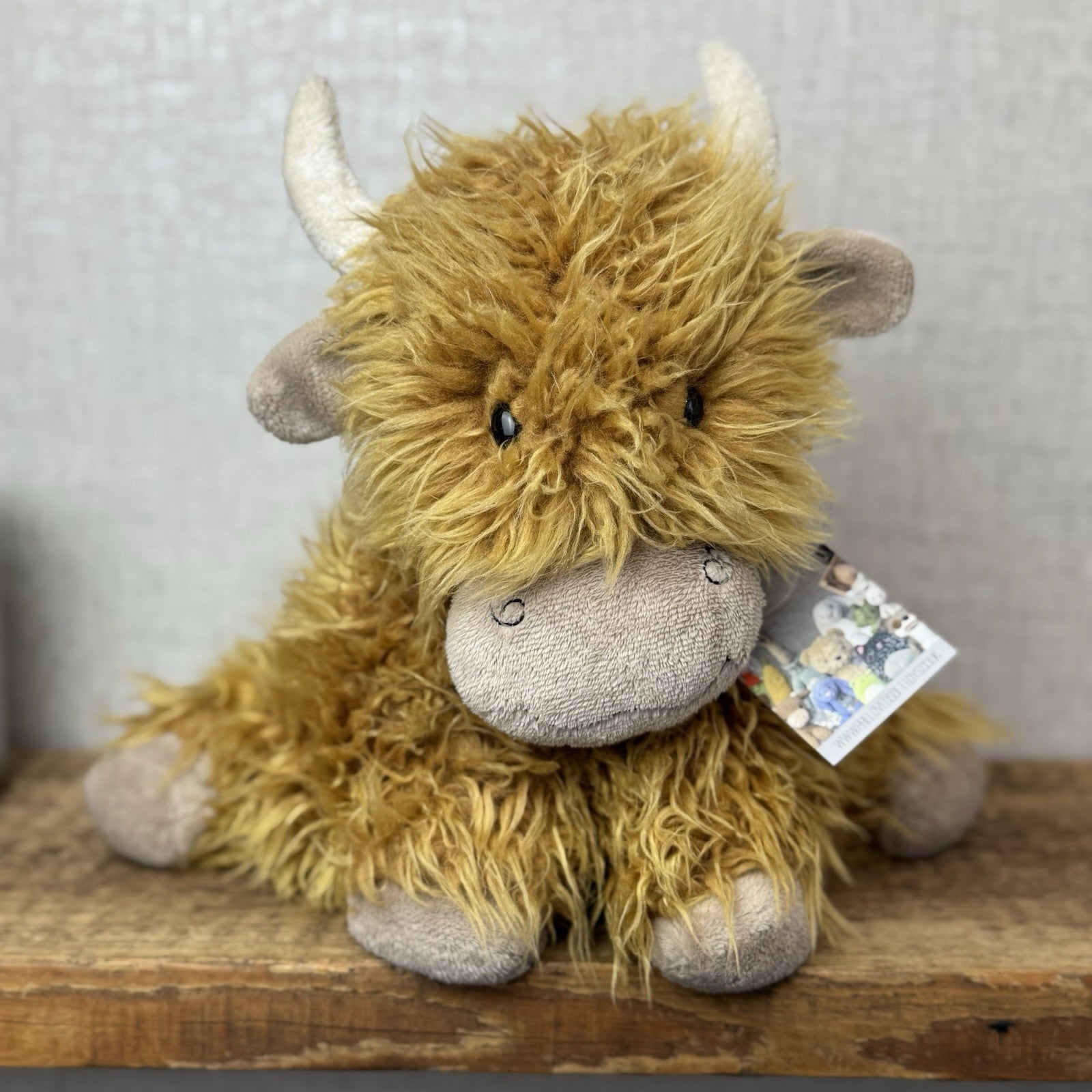 Jellycat Medium Truffles Highland Cow - Special Edition Truffles Curly Hair 14”