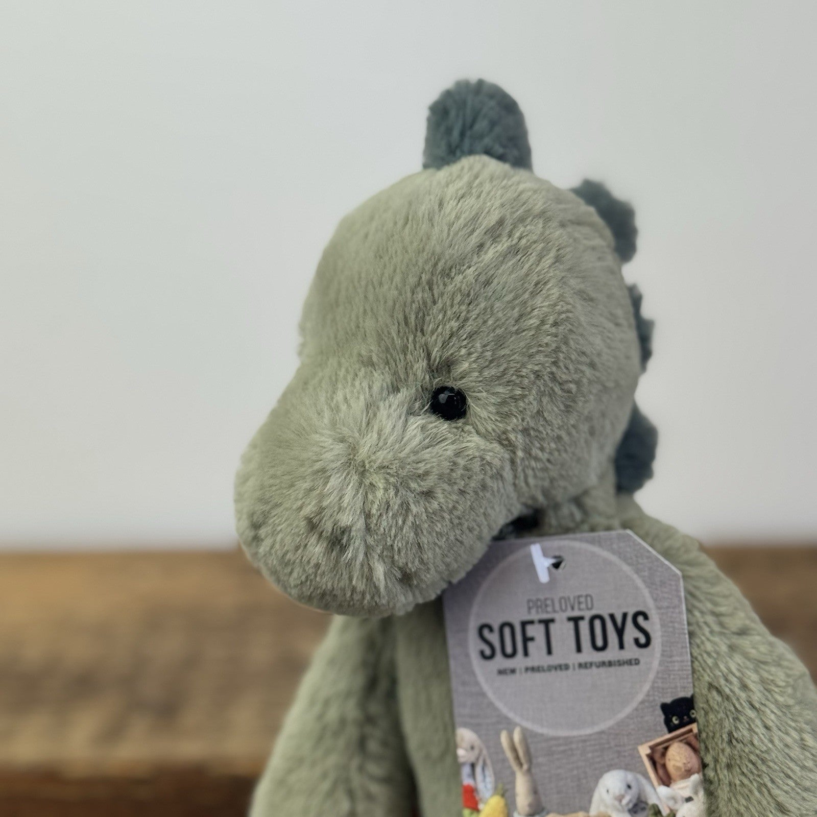 Jellycat Small Boyd Dino - Snugglet Green Super Soft Dinosaur Retired 11"