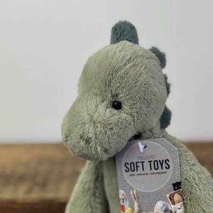 Jellycat Small Boyd Dino - Snugglet Green Super Soft Dinosaur Retired 11"