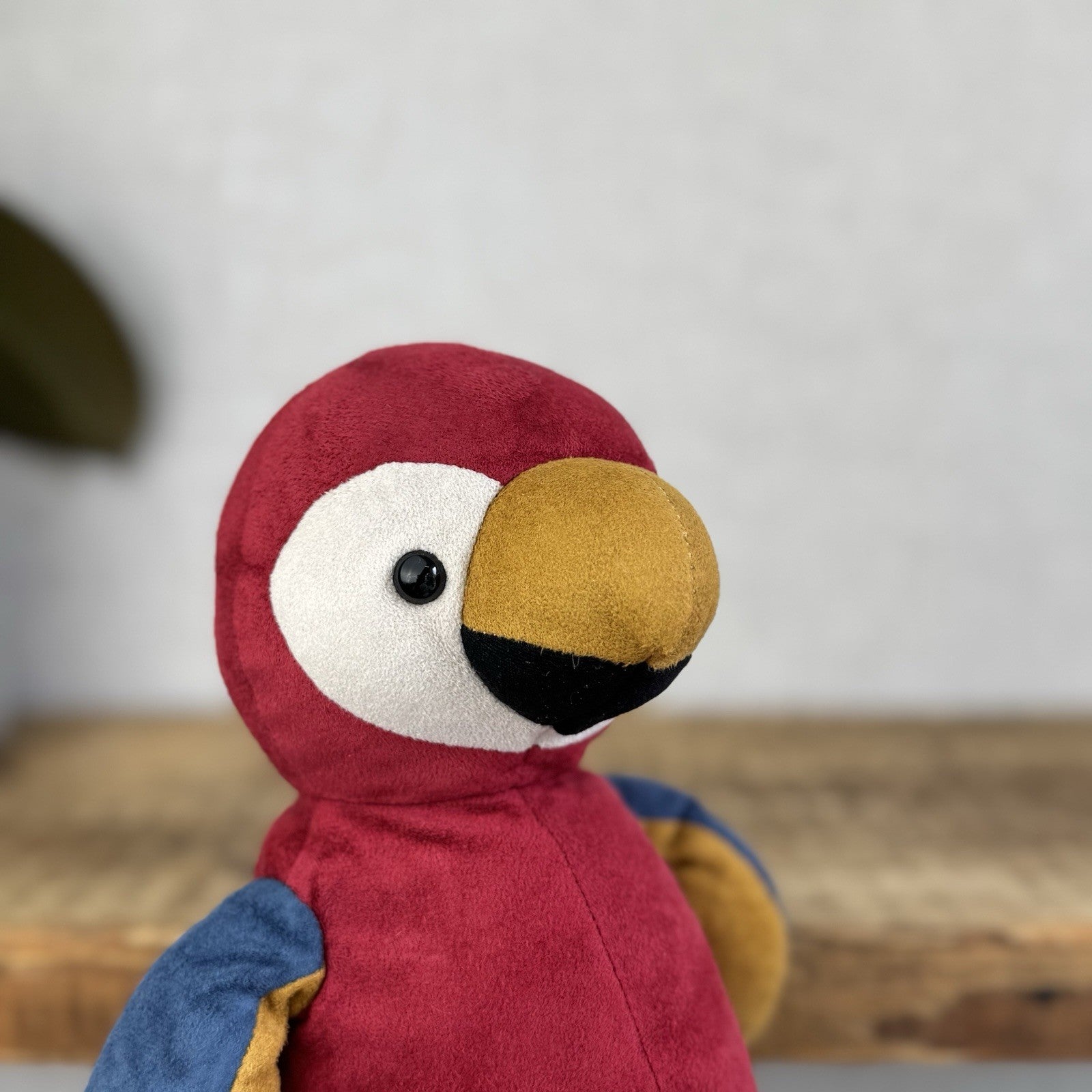 Jellycat Belby Parrot - Red/Blue Suede Parrot Wild Bird Beanie Retired Soft Toy 