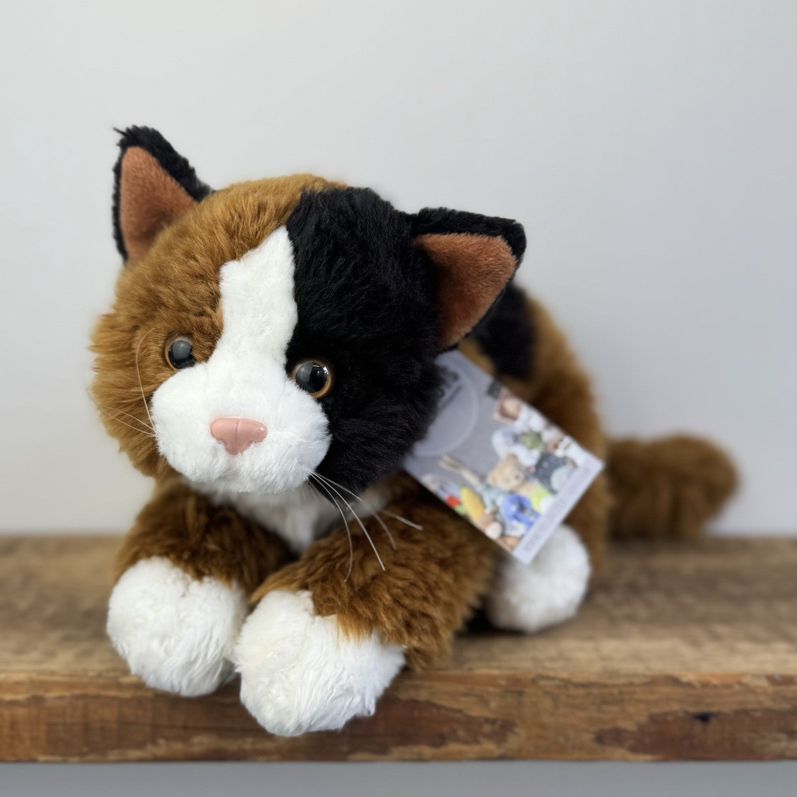 Vintage Dowman Soft Touch - Calico Cat Beanie Soft Toy, realistic ESSA