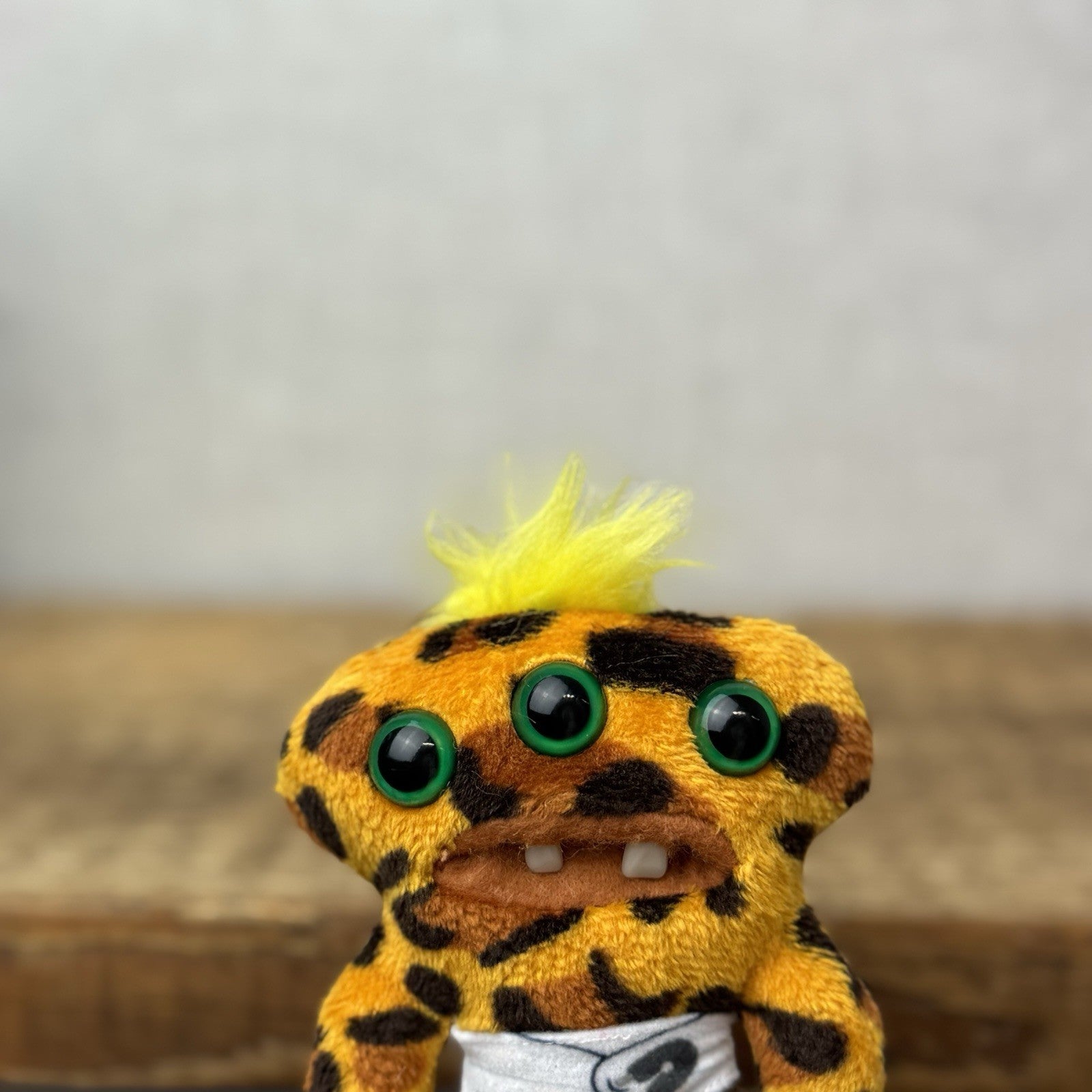 Fuggler Baby Fugg - Annoyed Alien Leopard Print Fleece Plush Mini Monster 3.5"