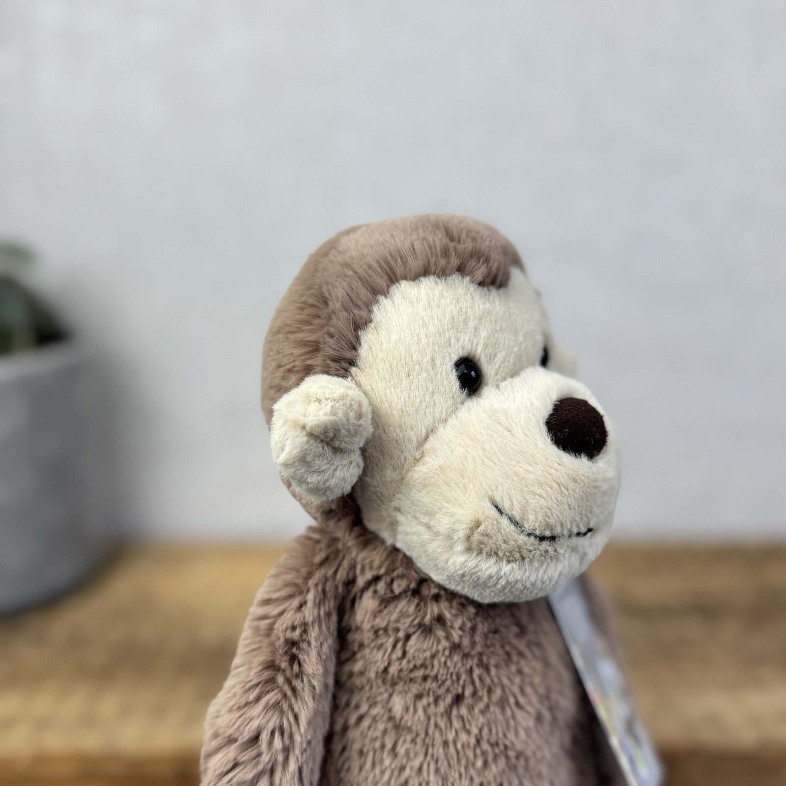 Jellycat Medium Bashful Monkey - Medium Beanie Monkey Soft Toy Plush NWOT 12"
