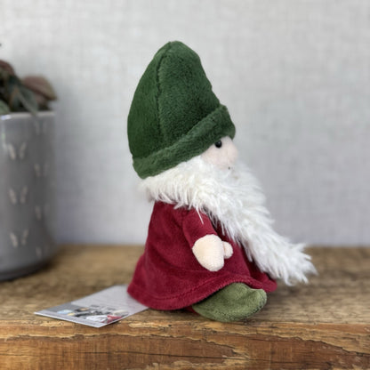 Jellycat Noel Nisse Gnome - Small Garden Gnome Soft Toy Beanie Display 6"