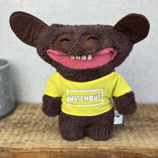 Fuggler Fugglow Grin Grin #66 Watchout Yellow Tee Rare & Retired