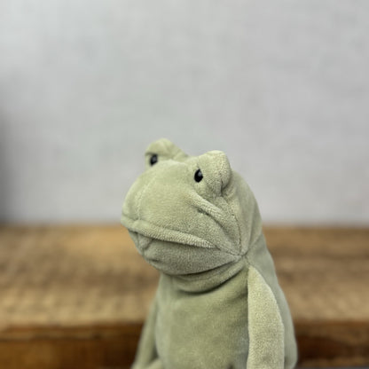 Jellycat Small Furgus Frog - First Edition RARE Velour Frog Beanie NWOT 8”