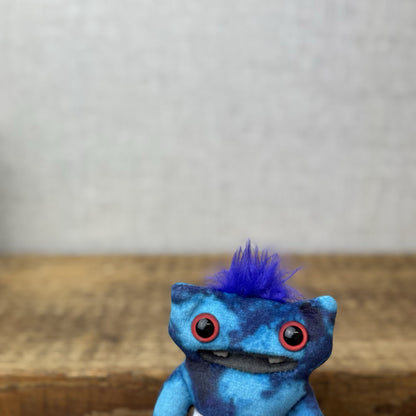 Fuggler Baby Fugg - Baby Wide Eyed Weirdo Blue Mini Size Monster Plush 3.5"