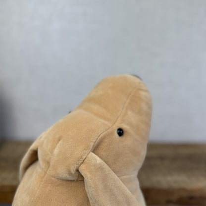 Jellycat Large Mellow Mallow Dog - Beige/Sand Squishy Dog Soft Beanie Toy 12"