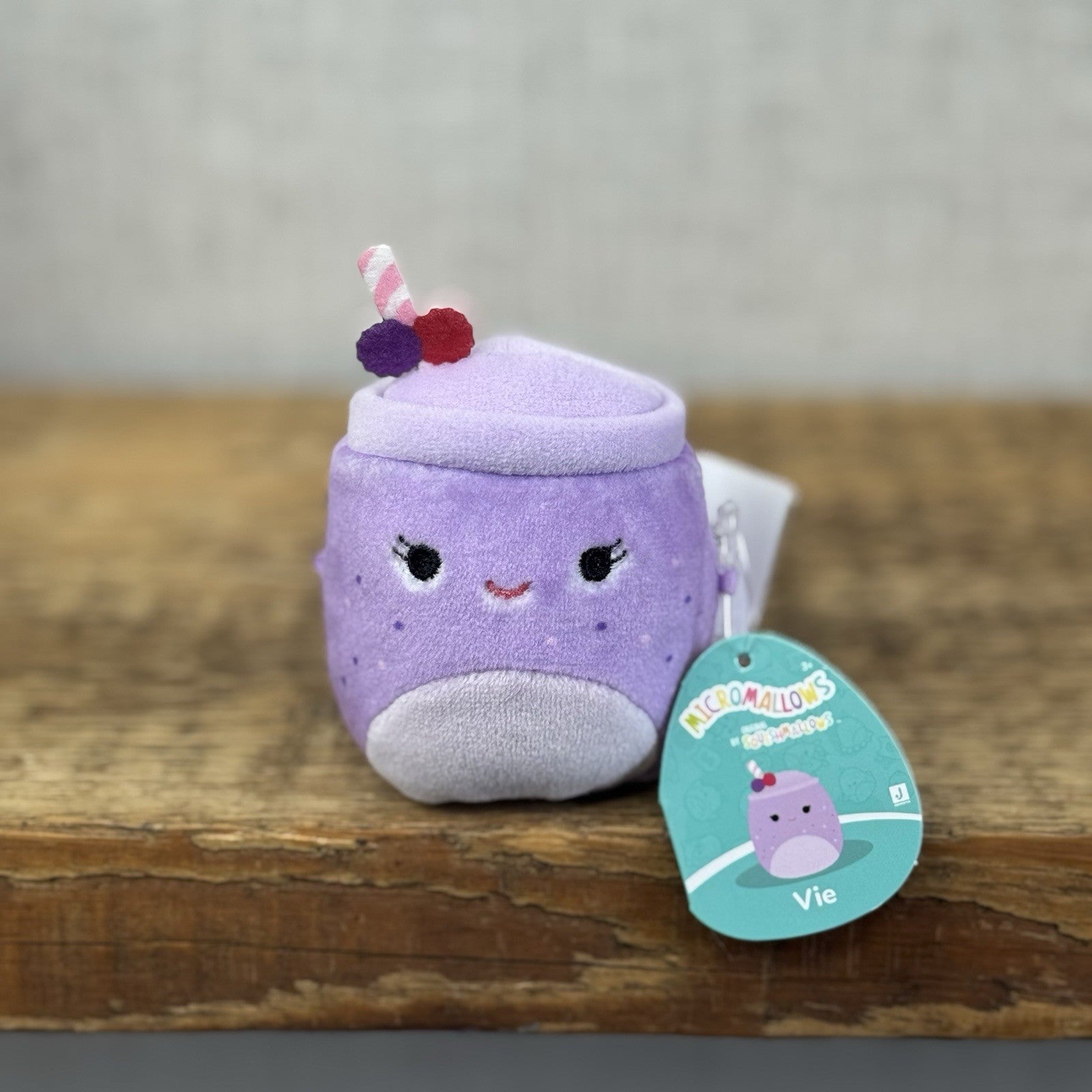 Squishmallow Micromallow - Purple Vie Smoothie New With Tags Miniature Squish 