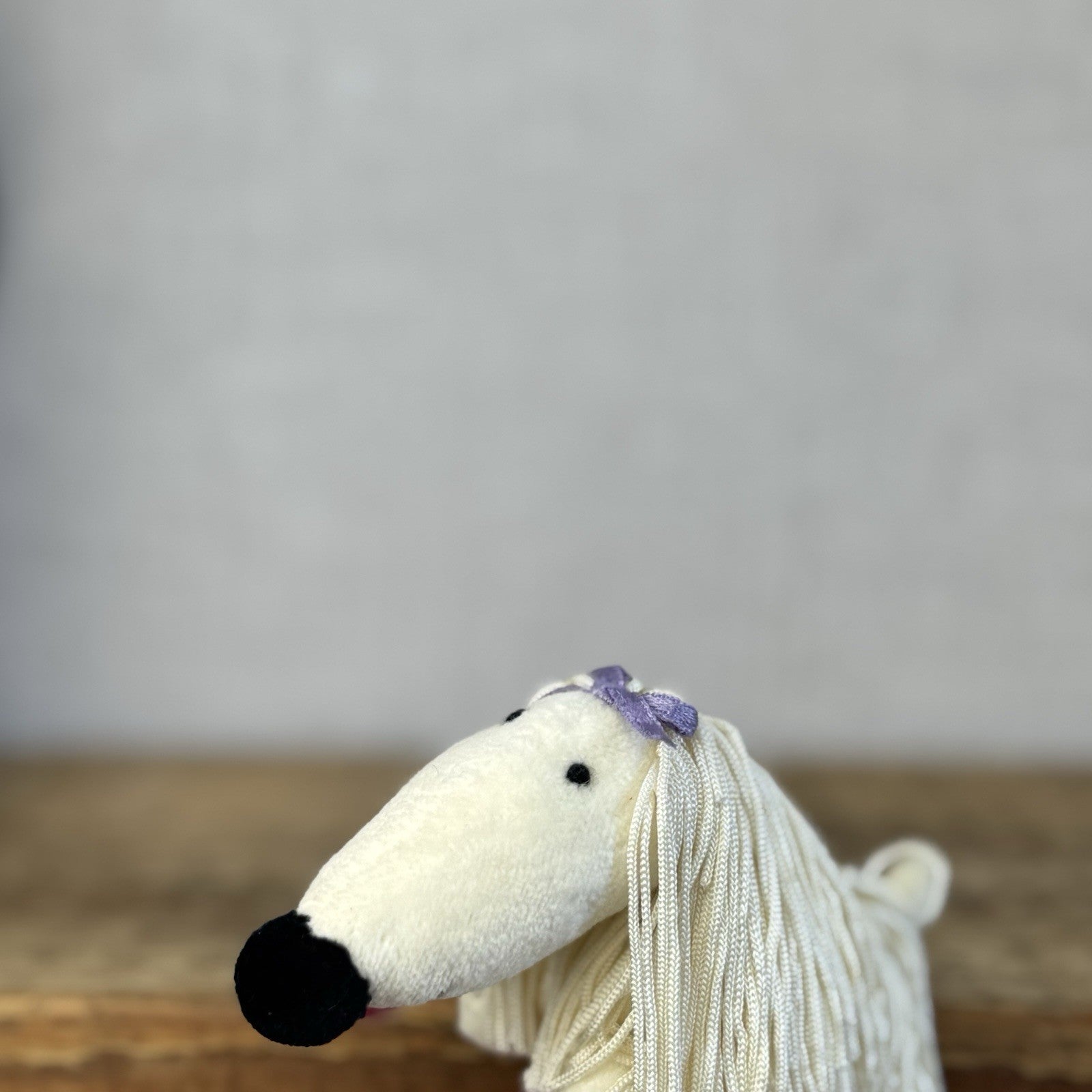 Jellycat Wonderful Woofer - Vintage Dog Puppy Fringe Dog Beanie Mini 4"