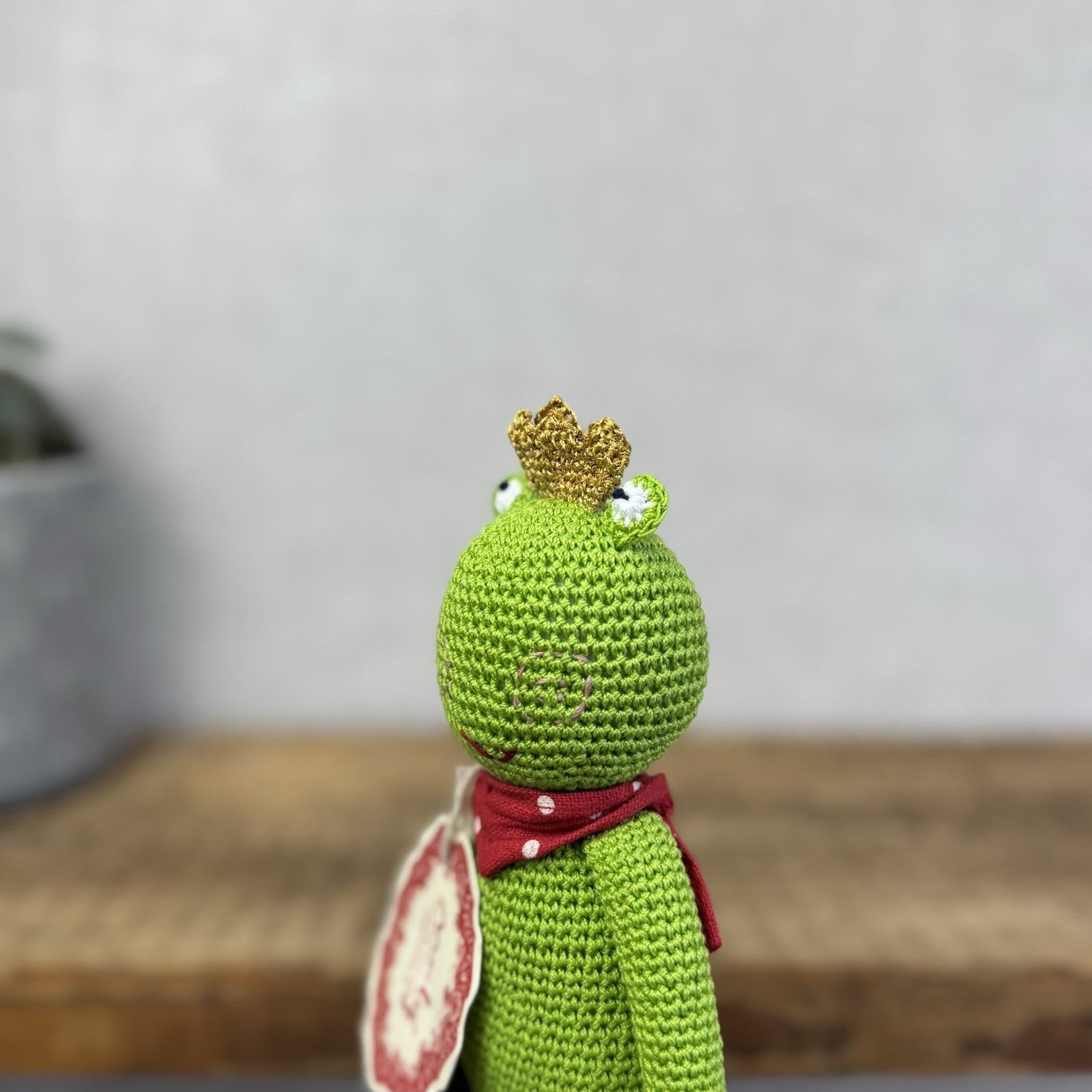 Maileg Knitted Frog Prince - Rare Retired Item 16-0026-00 New With Tags 9"
