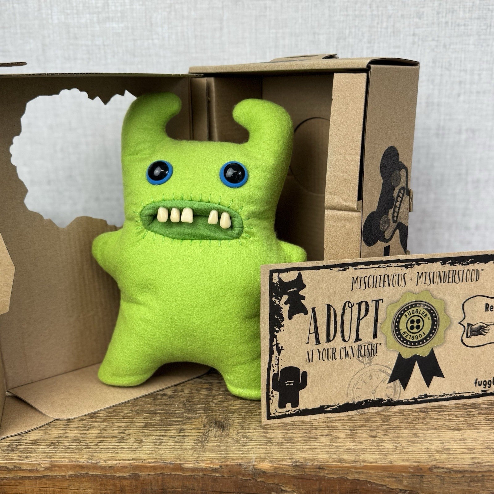Fuggler Collectible Sir Hornsalot Green Brand New In Box With Certificate
