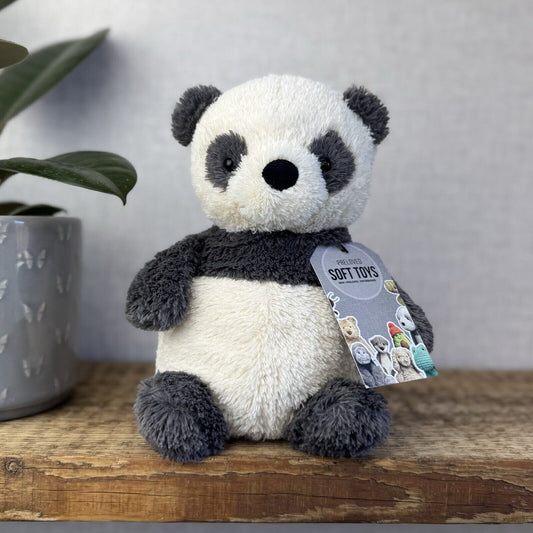 Jellycat Peanut Panda - Medium Peanut Scruffy Small Chubby Panda Plush Beanie 8”