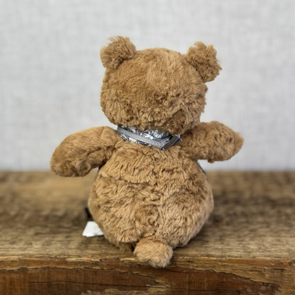 Custom/Bespoke Tiny Bartholemew Bear - Ditsy Grey Floral Made With Liberty
