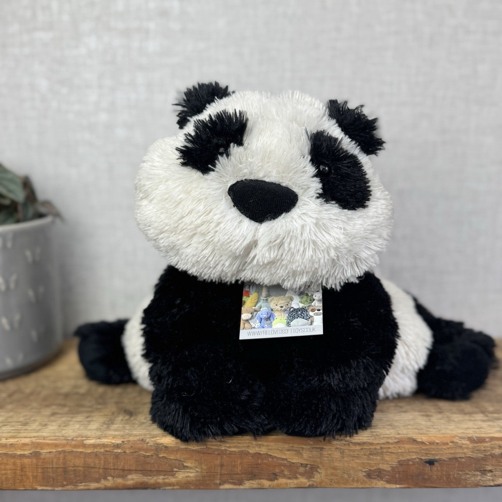 Jellycat Medium Truffles Panda Black White Soft Panda Cushion Vintage (#2)