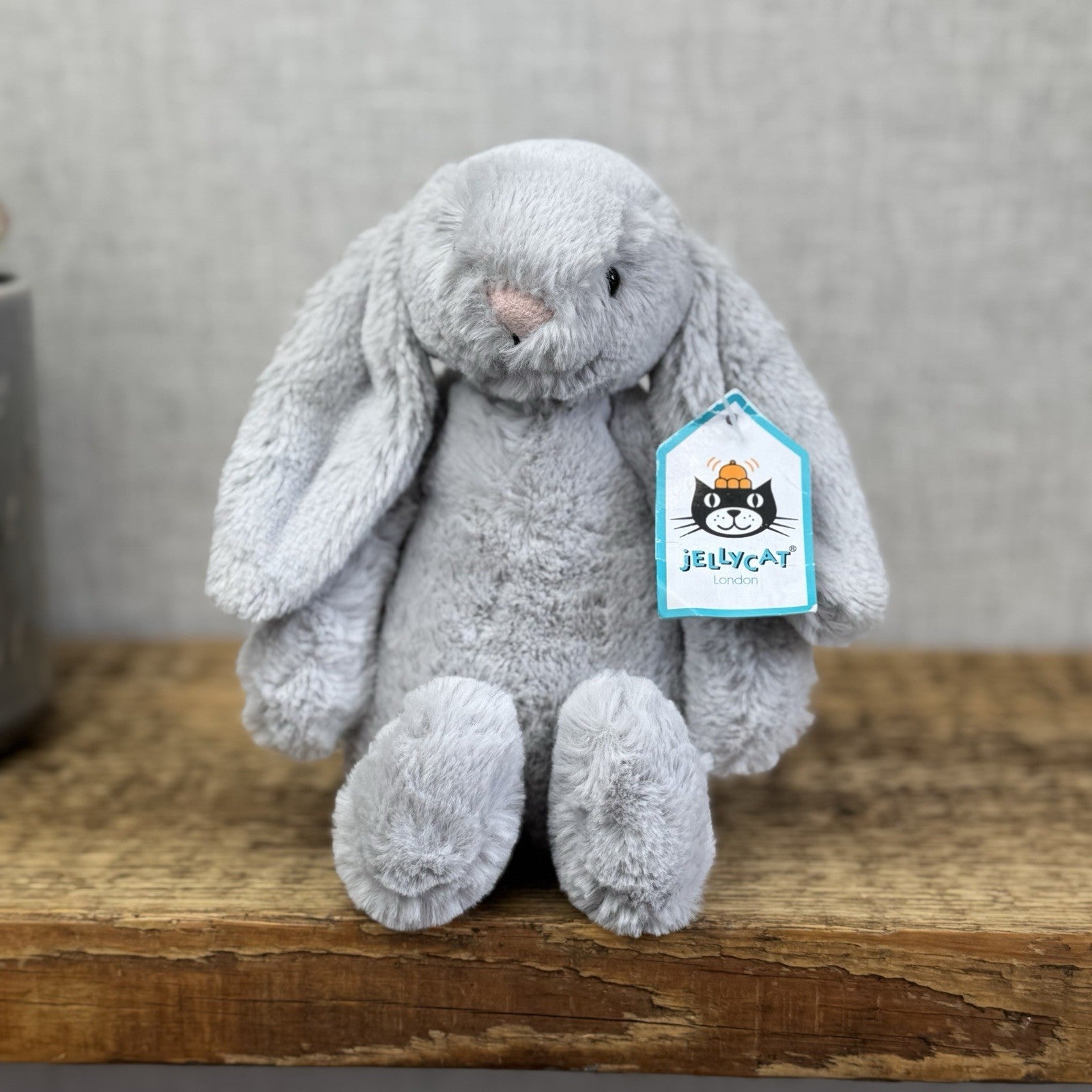 Jellycat Small Silver Rabbit Bunny - Small Grey Bunny White Tail With Tags 8”