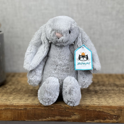 Jellycat Small Silver Rabbit Bunny - Small Grey Bunny White Tail With Tags 8”
