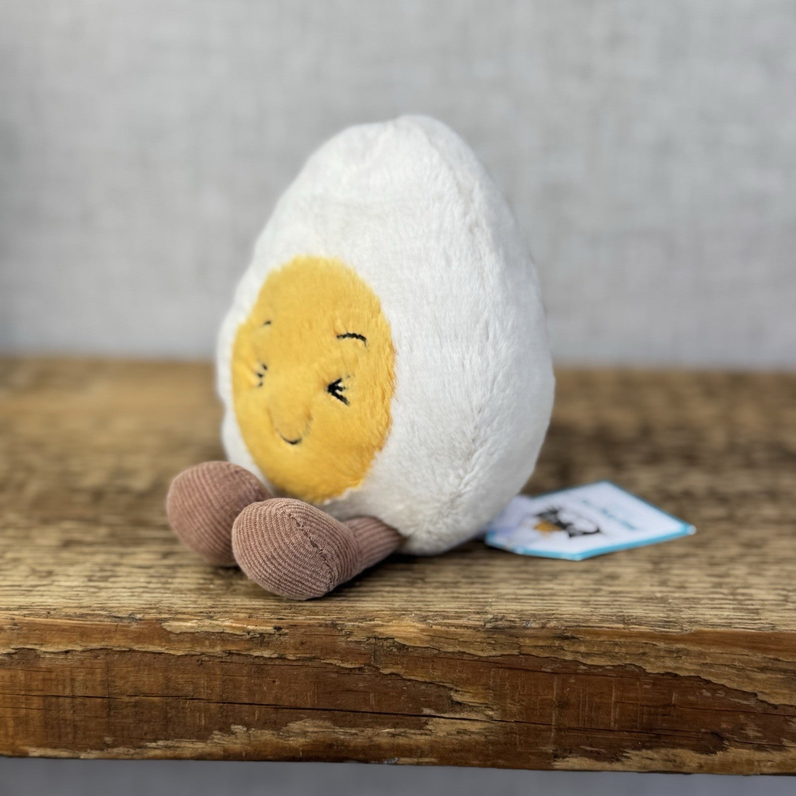 Jellycat Laughing Boiled Egg - Small Egg Laughing Face With Feet New With Tags
