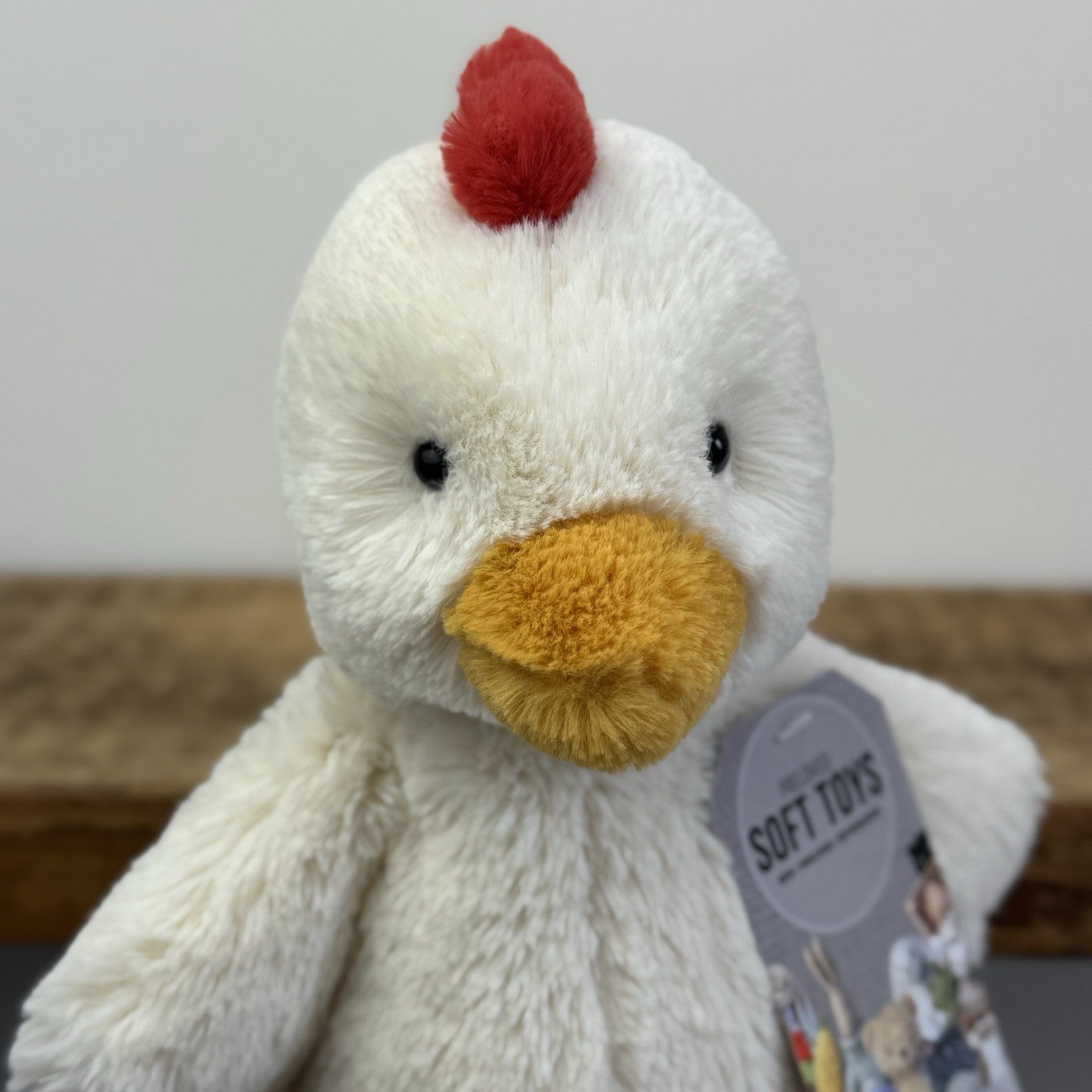 Jellycat Bashful Chicken - Medium Fluffy Farm Animal Rare/Retired 12"