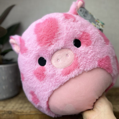 Squishmallow Gwendle the Pink Pig 12” FuzzMallow Plush - Pink Fluffy Pig Squish