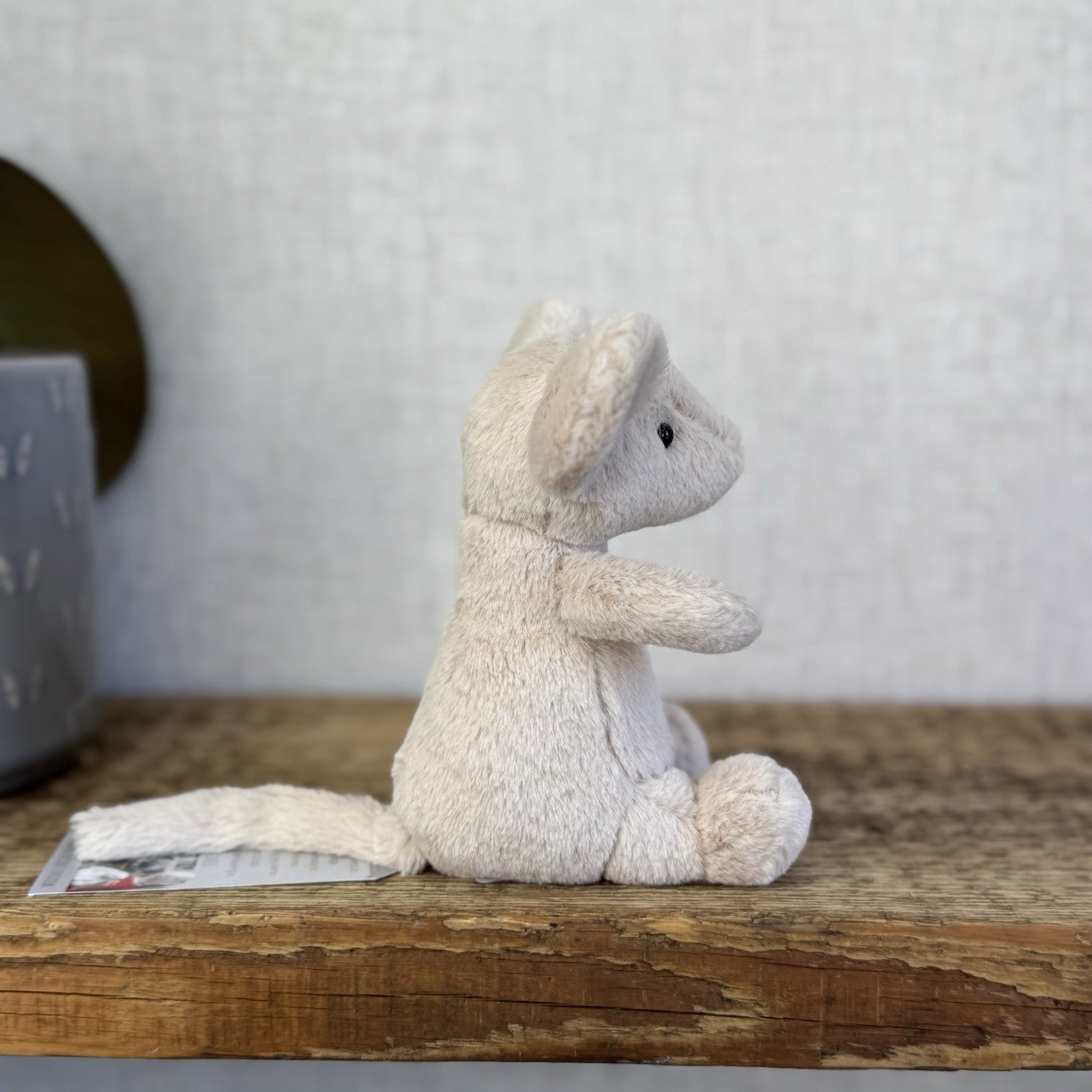 Jellycat Pipsy Mouse New Without Tags Beige Small Beanie Plush Mouse Retired 6"