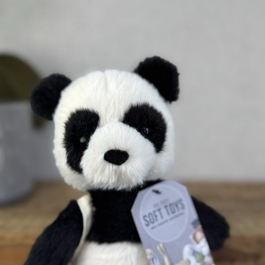 Jellycat Backpack Panda - Panda With Backpack - Small Fluffy Panda Plush 10”