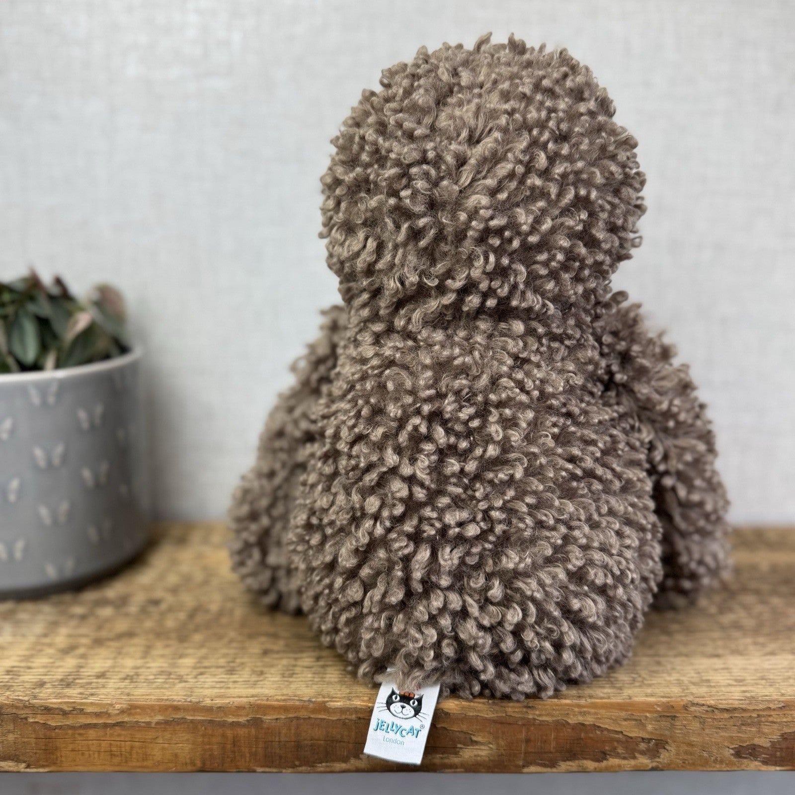 Jellycat Cicero Sloth - Curly Hair Large Light Brown Sloth Cuddly Beanie Tags