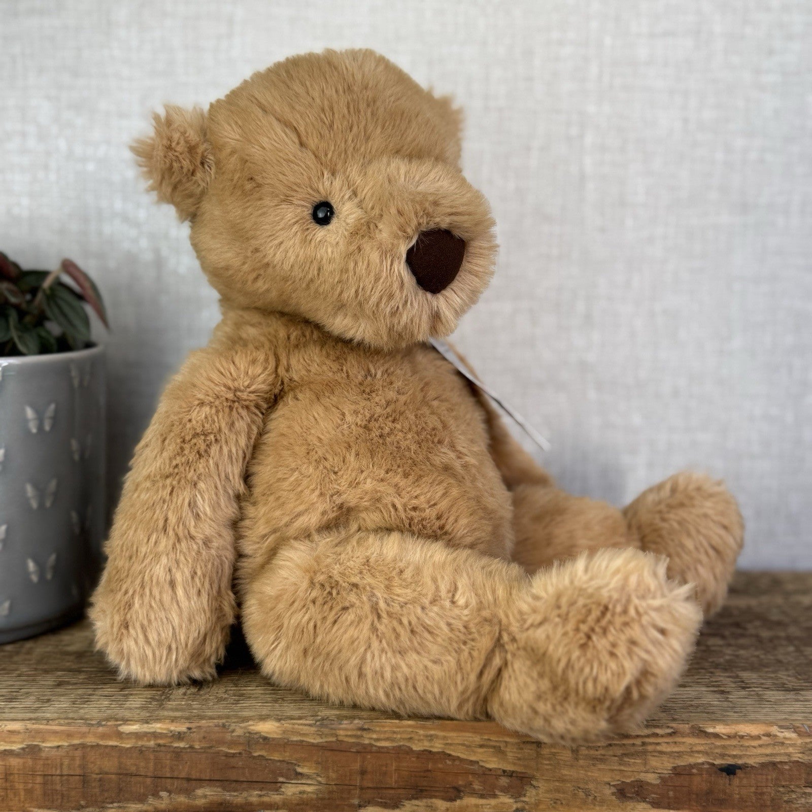 Jellycat Medium Benjamin Bear - Maple Colour Larger Beanie Bear Plush Bear 14”