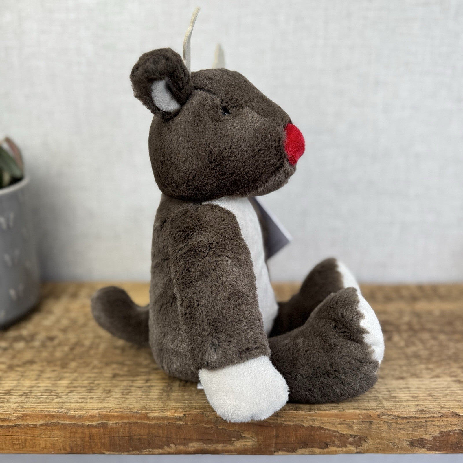 The Little White Company My First Reindeer With Tags - Super Soft Christmas Toy