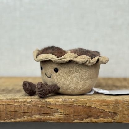 Jellycat Amuseable Mince Pie Soft Toy - Christmas Plush Beanie Small Pie 5"